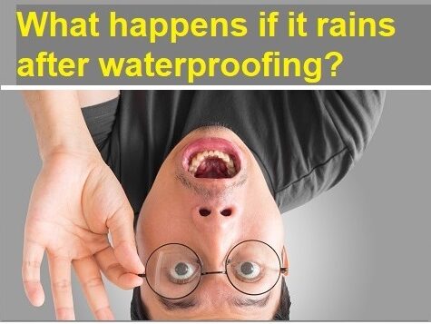 Raining after waterproofing